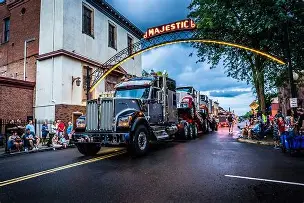 Kenworth truck parade in downtown Chillicothe Ohio
